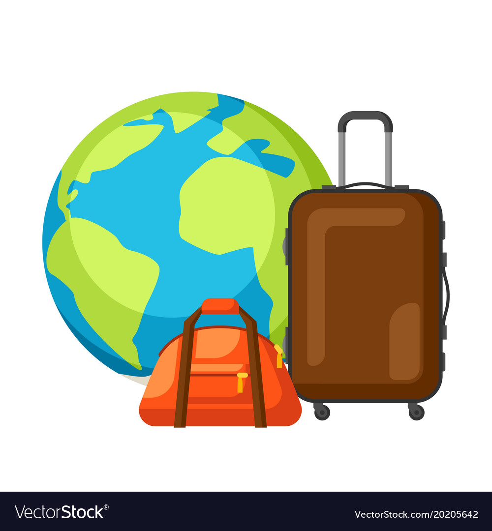 Travel concept traveling background Royalty Free Vector