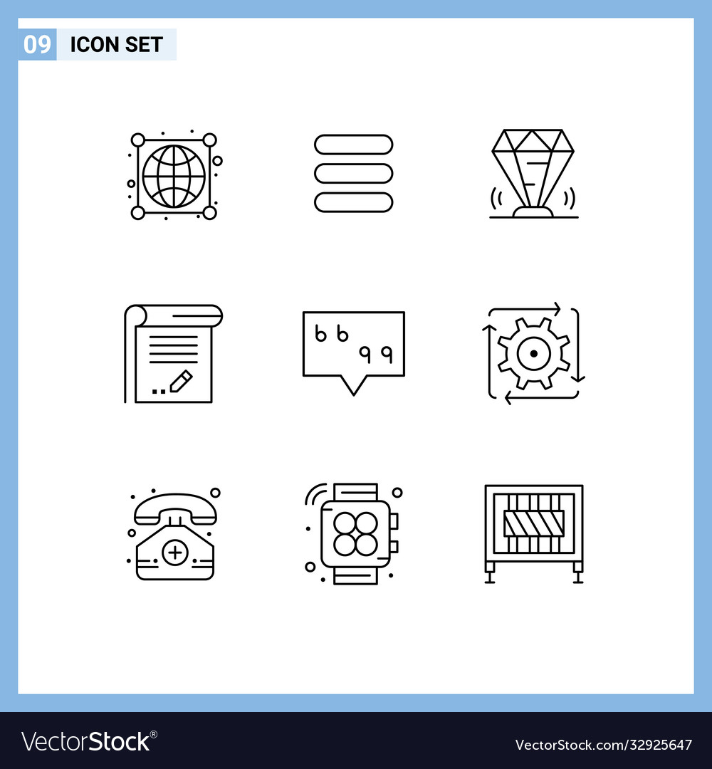 9 universal outlines set for web and mobile