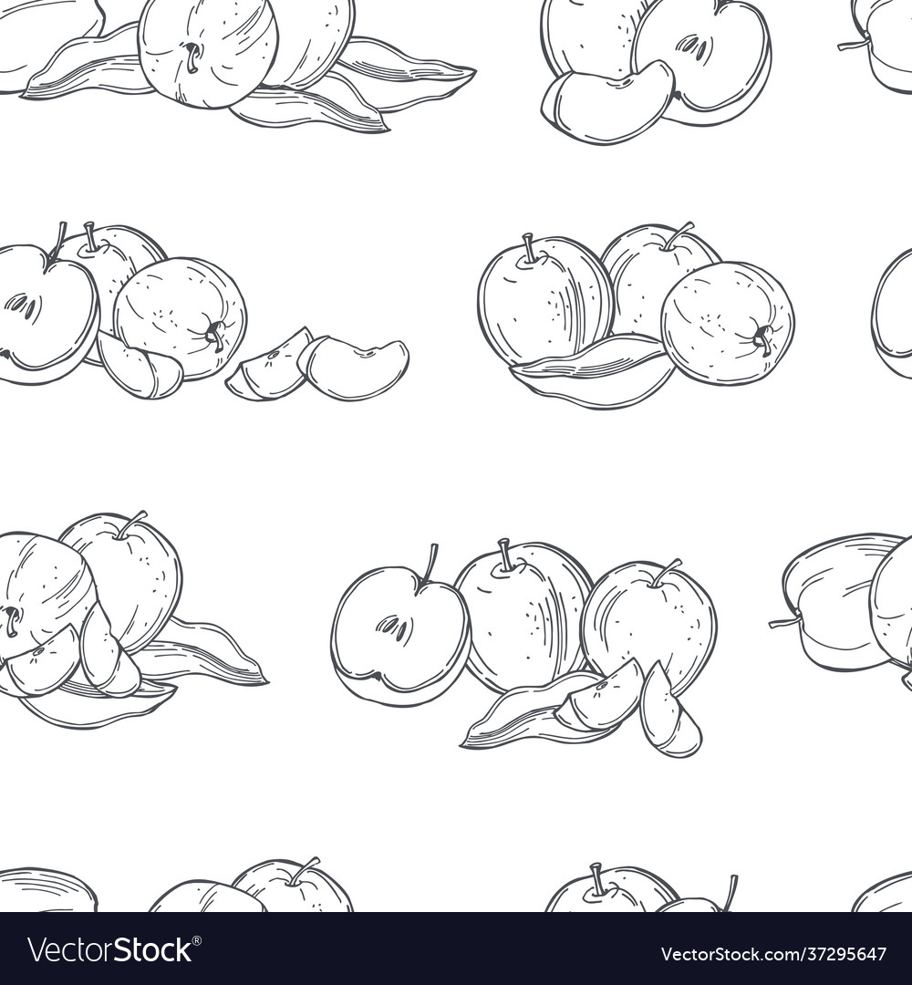 Apples Pattern - Hand Drawn