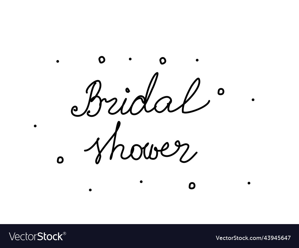 Bridal shower phrase handwritten modern Royalty Free Vector