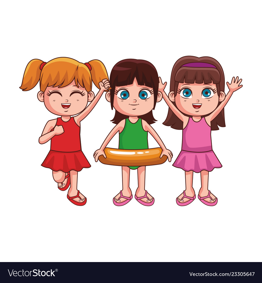 Cute girls cartoon