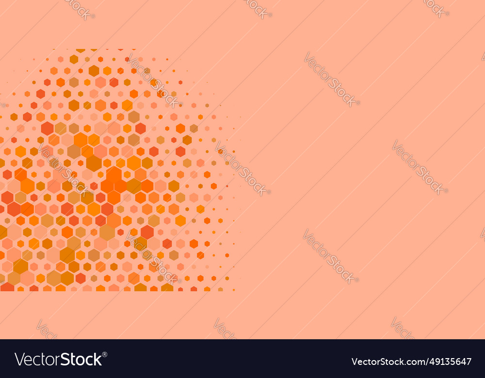Geometric multi size hexagon with color