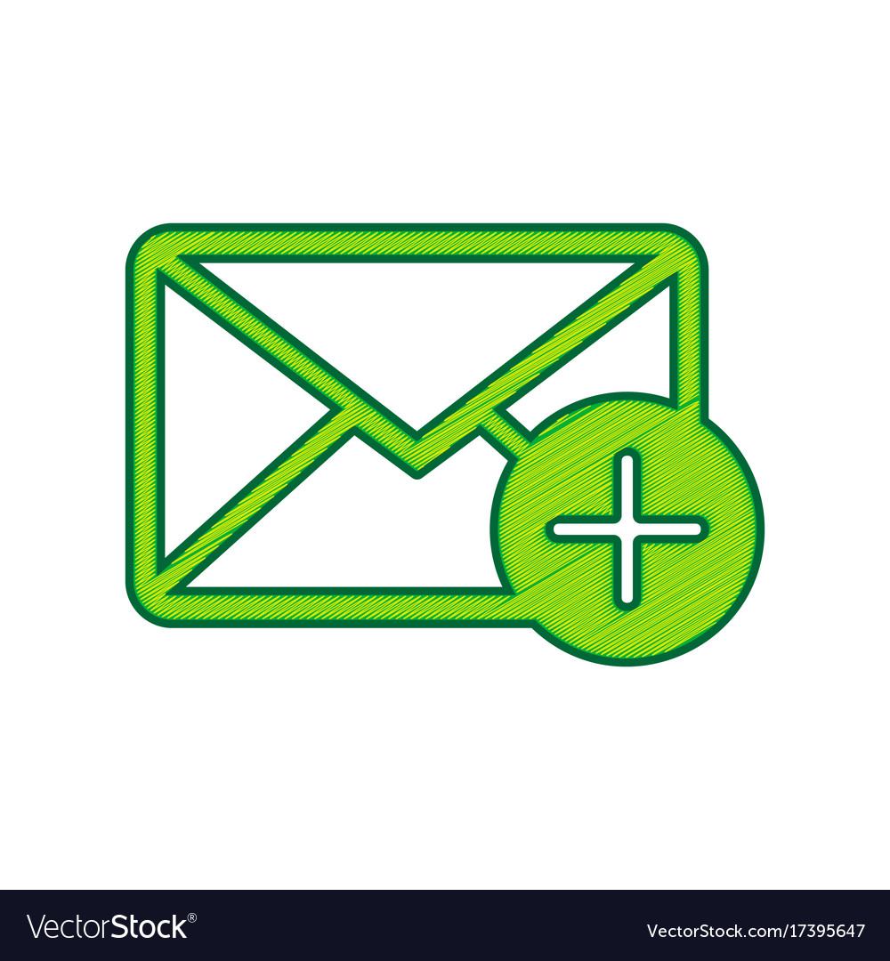 Mail sign with add mark