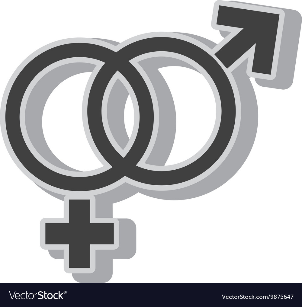 Male female gender symbol