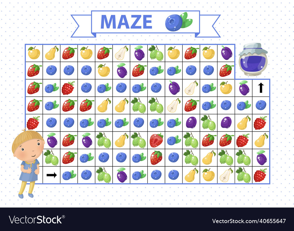 Maze game for children find the correct path