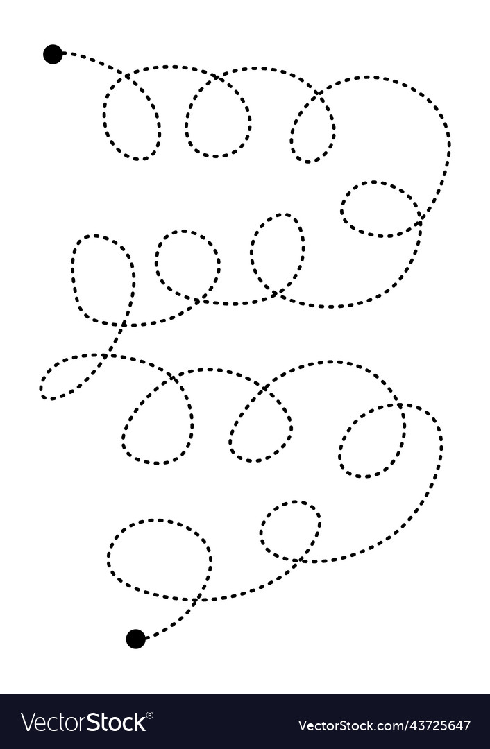 Prewriting tracing lines and curve shapes element vector image Prewriting tracing lines and curve shapes element