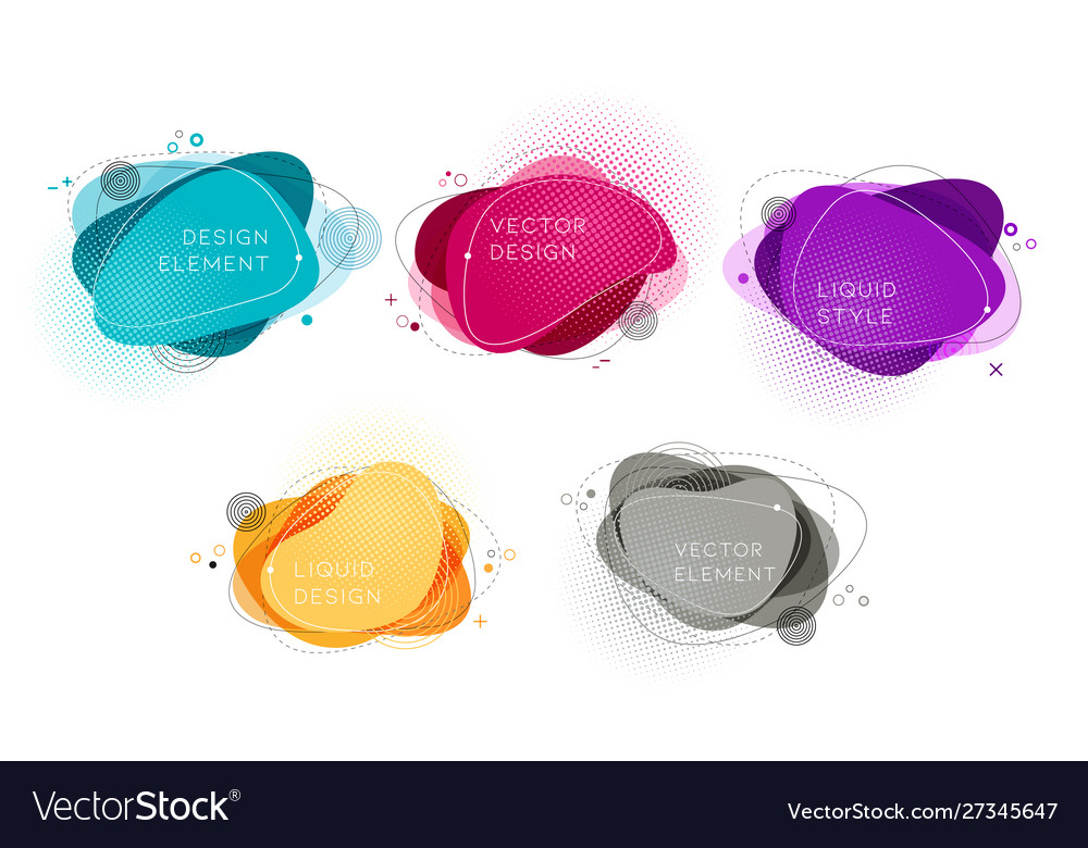 Set abstract modern graphic elements gradient