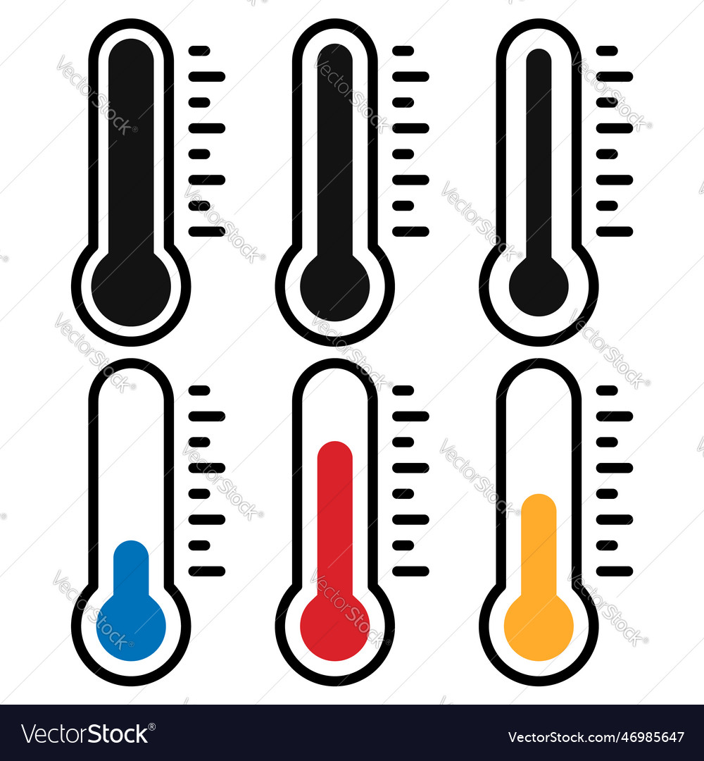 Temperatursymbol-Set Thermometer anzeigen