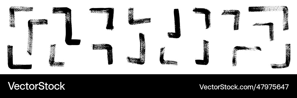 Underline strokes made with a brush paint lines Vector Image