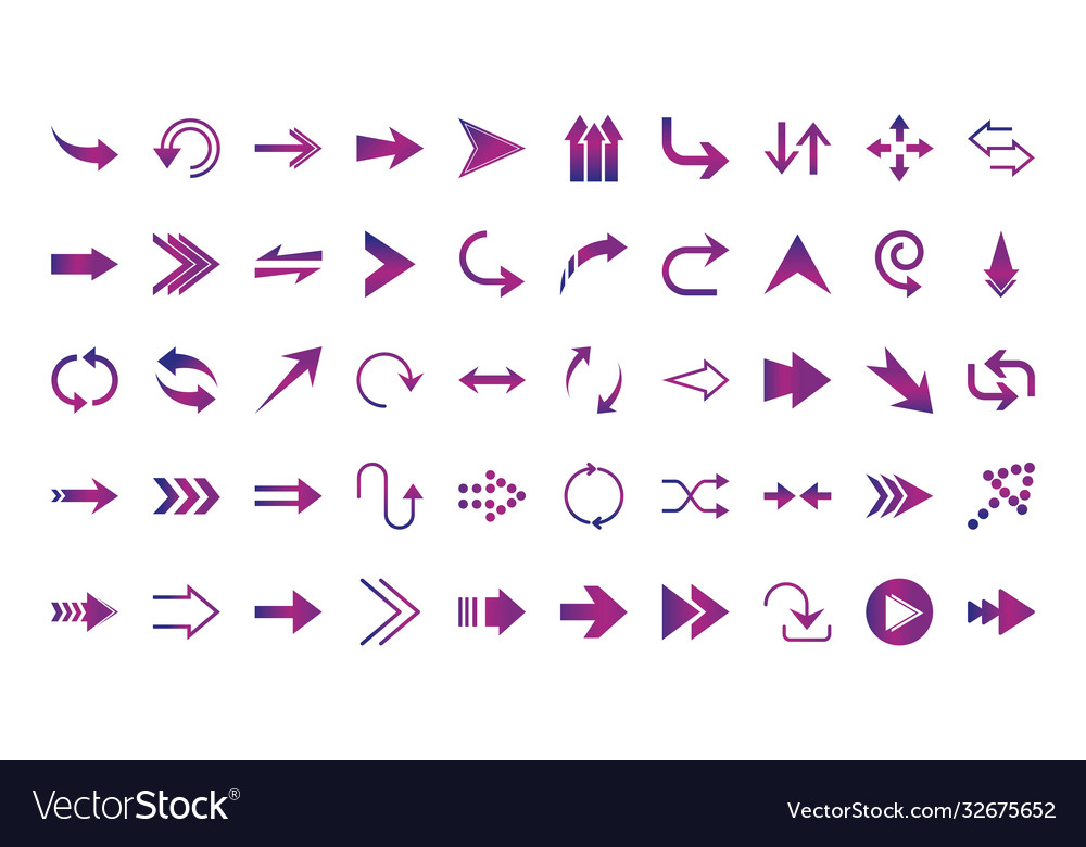 Arrows direction guide cursor web navigation icons
