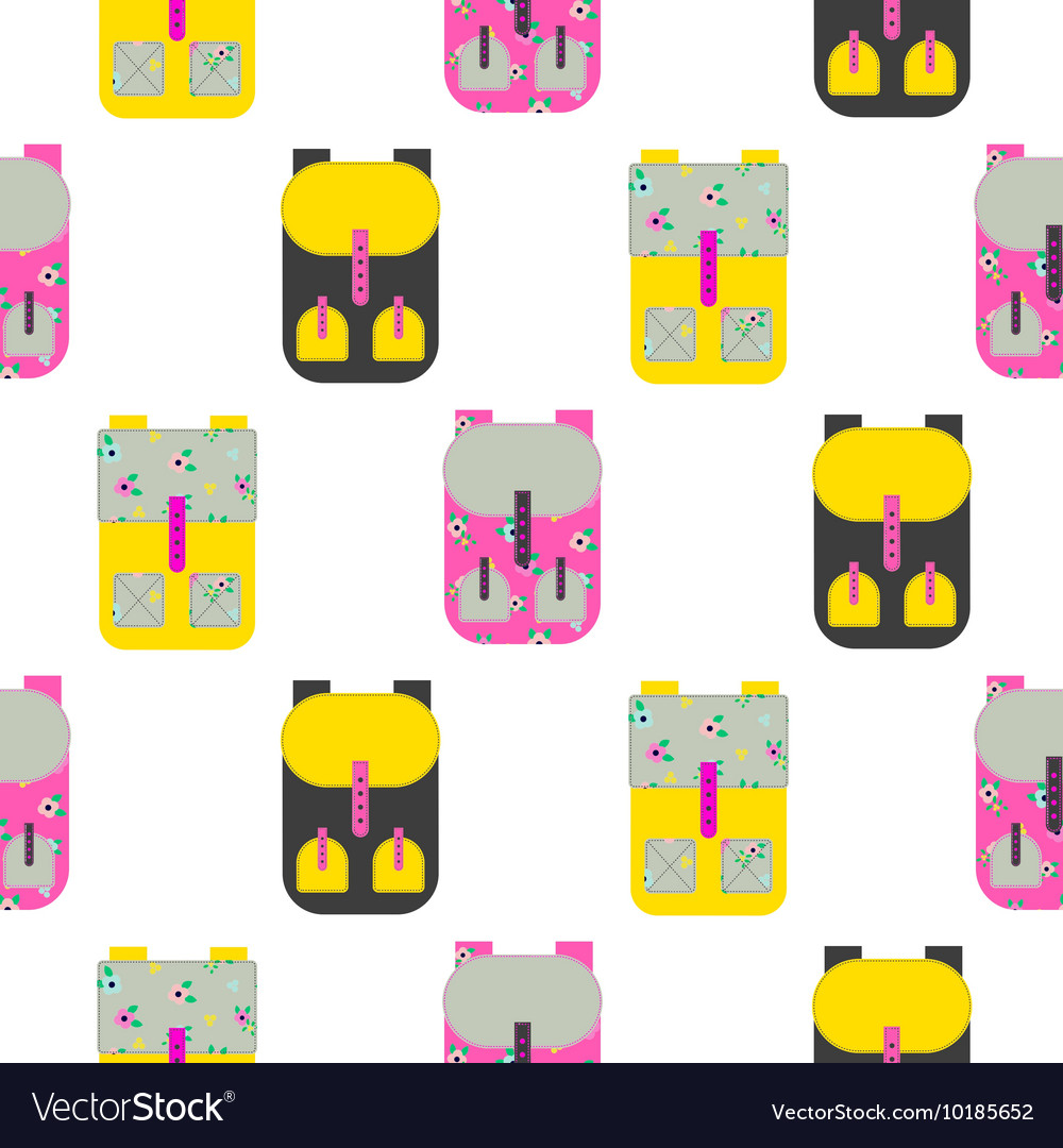 Backpack seamless pattern