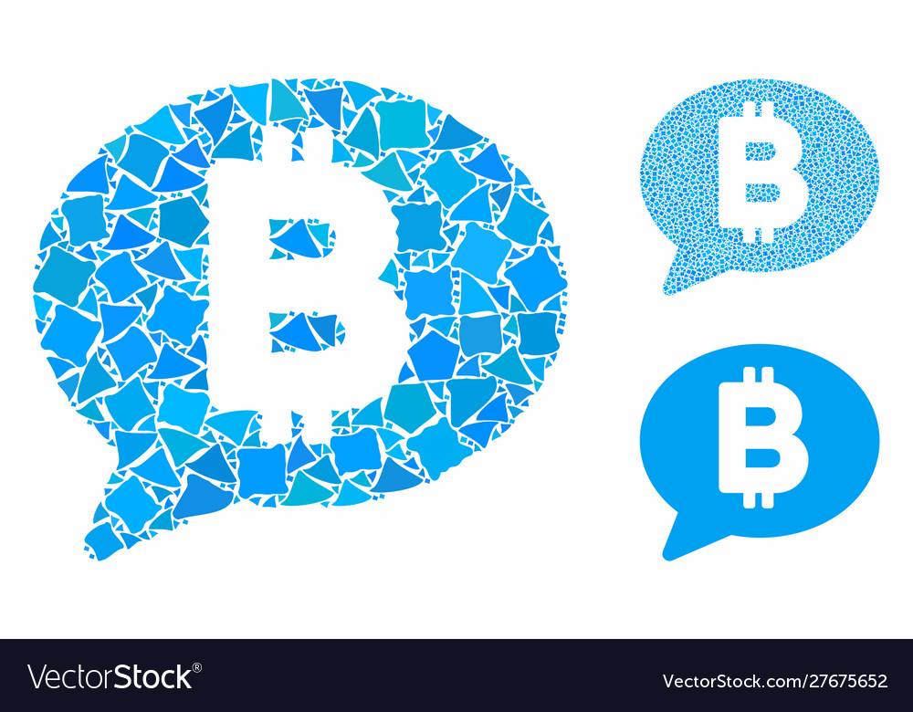 Bitcoin message composition icon humpy items vector image Bitcoin message composition icon humpy items