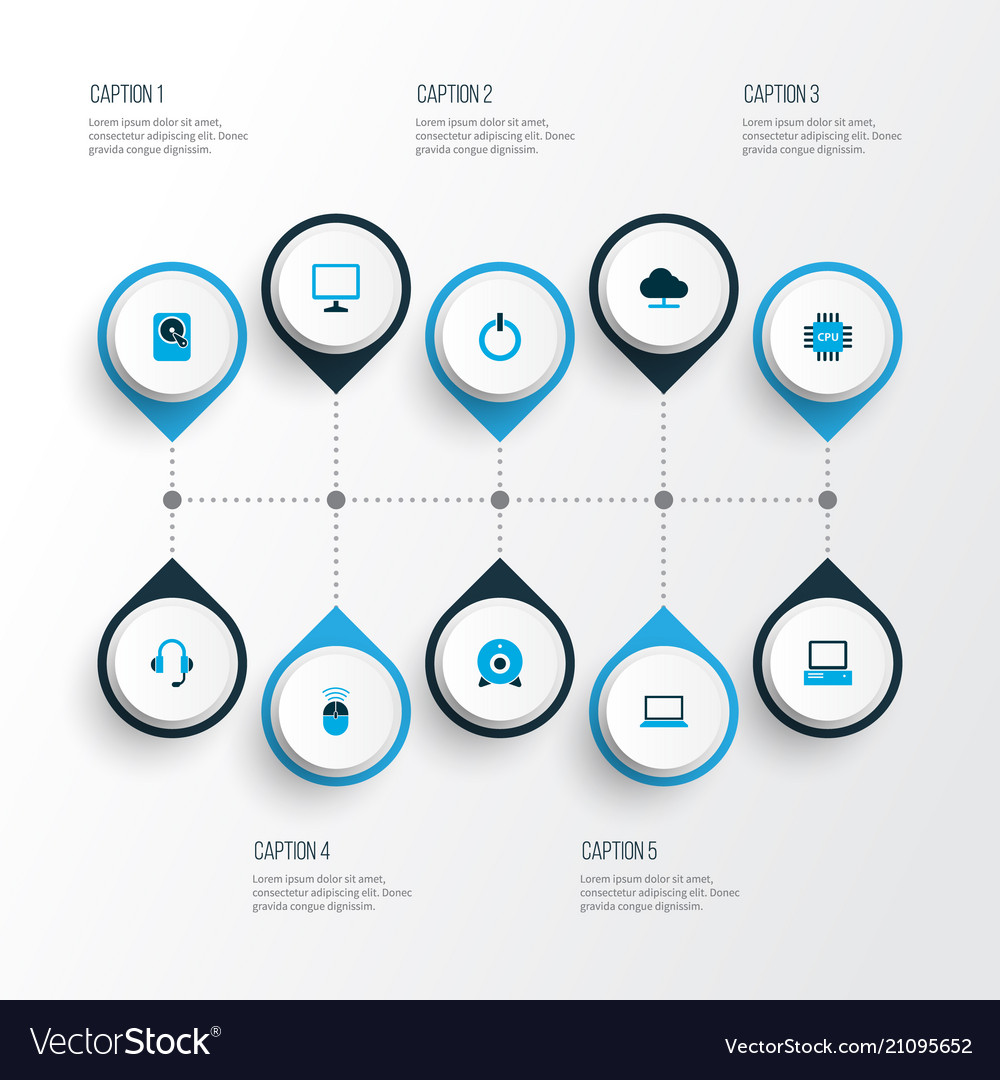 Colorful Computer Icons Set