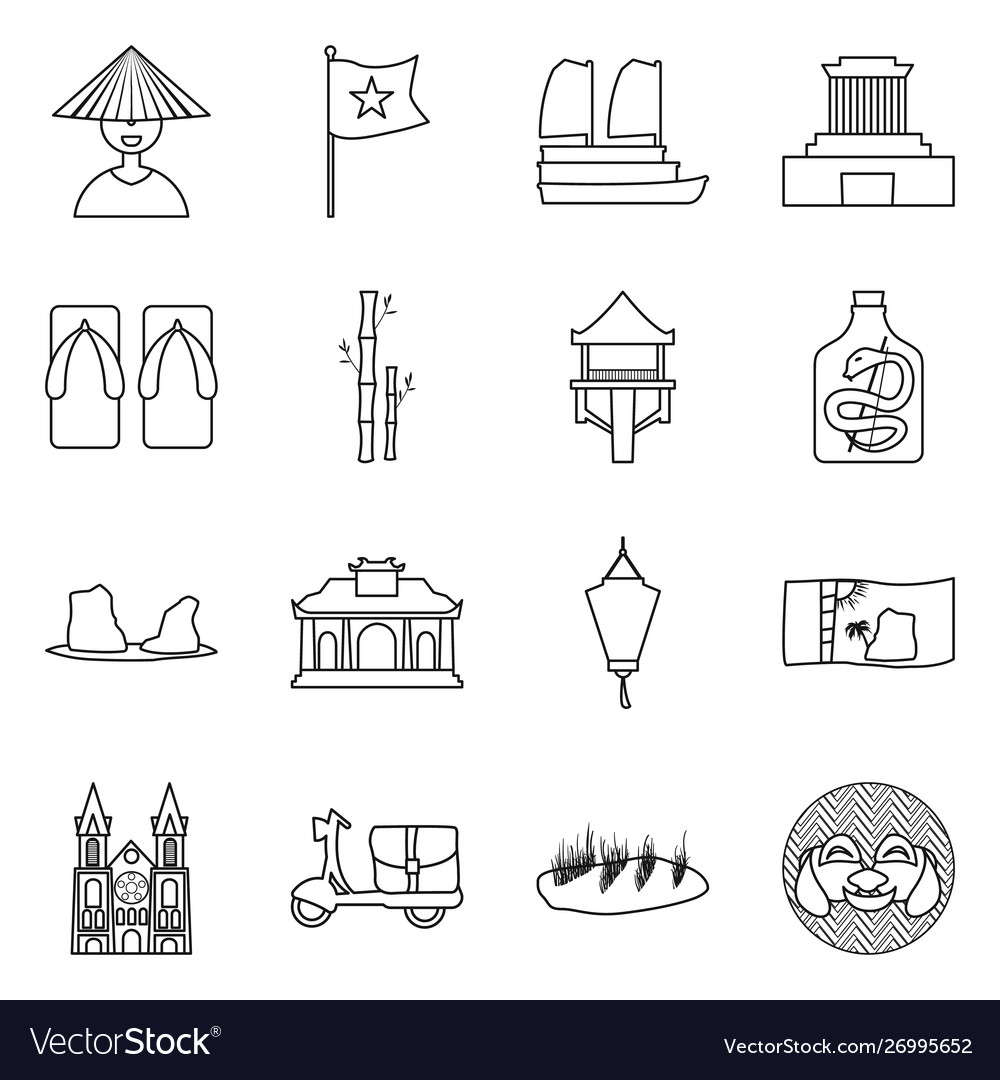 Design vietnam and traditional icon Royalty Free Vector