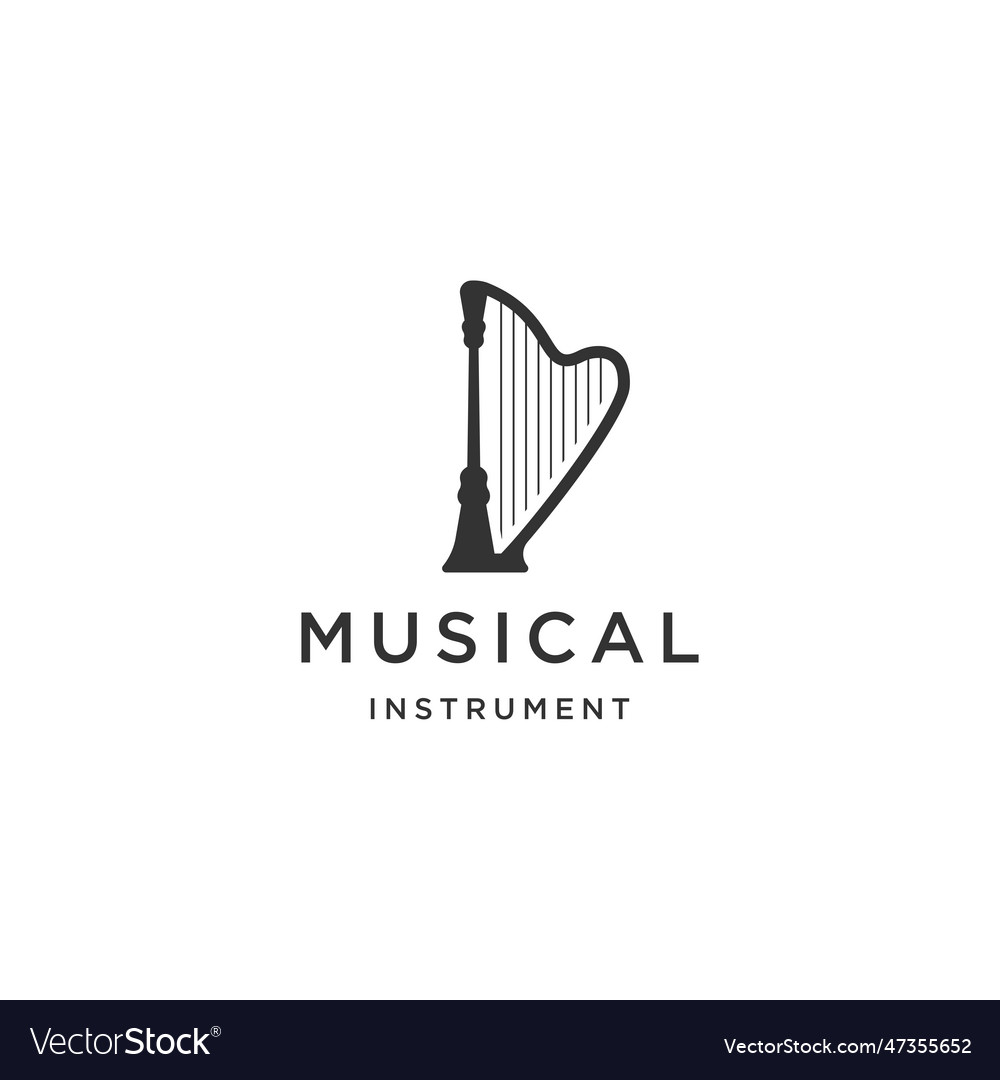 Harp logo Royalty Free Vector Image - VectorStock