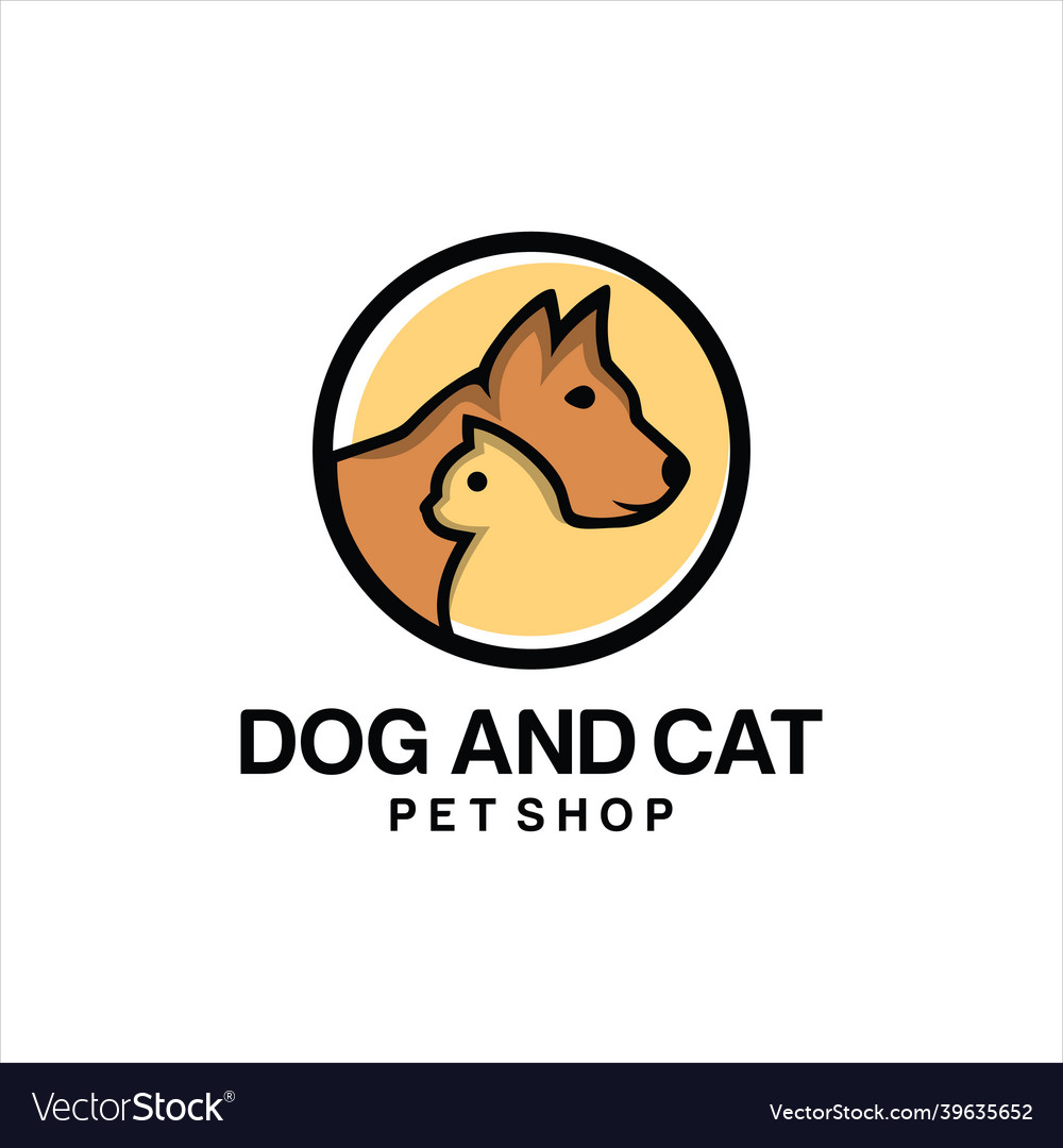 Logo design template for pet shop Royalty Free Vector Image