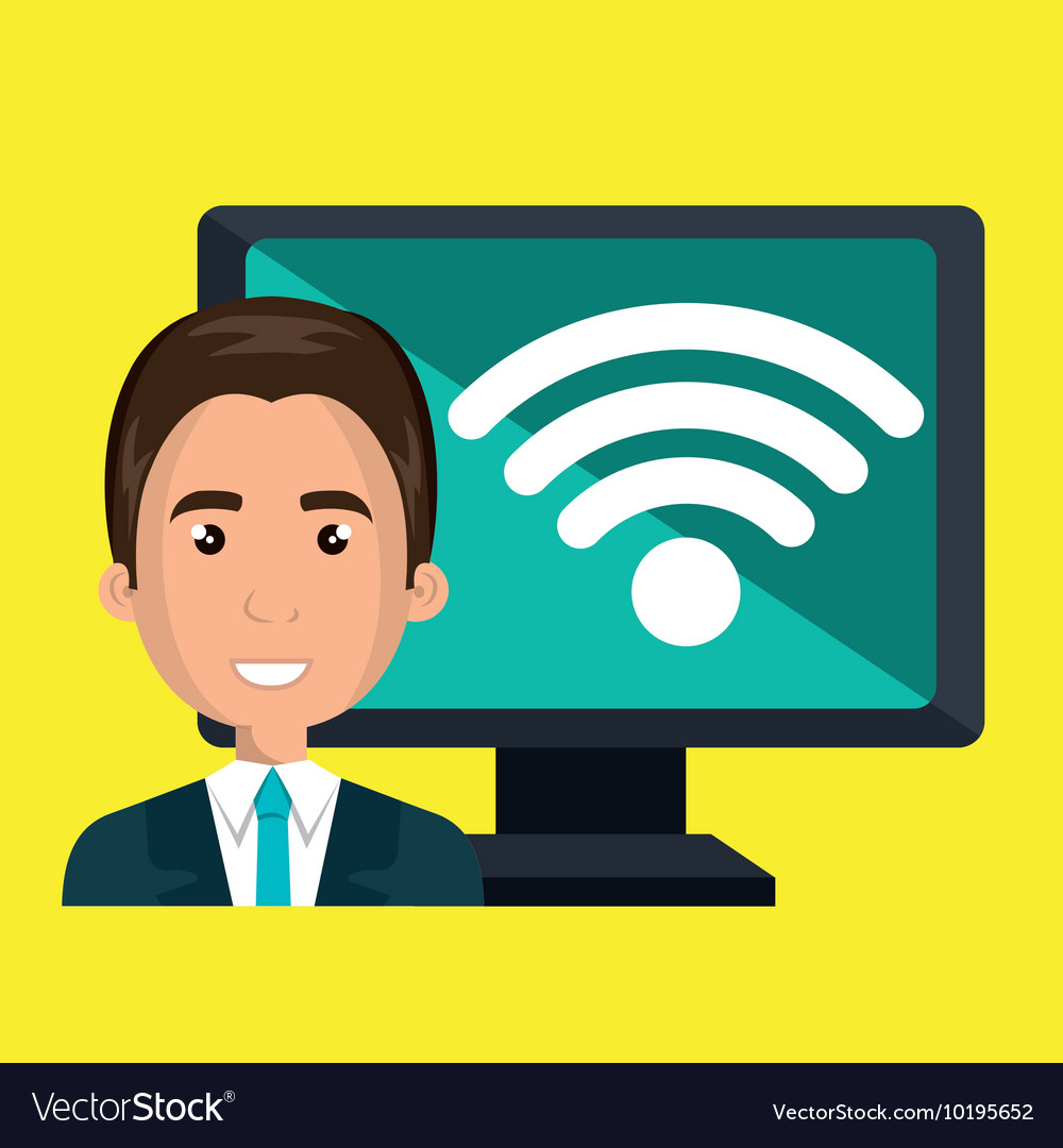 Man pc wifi web