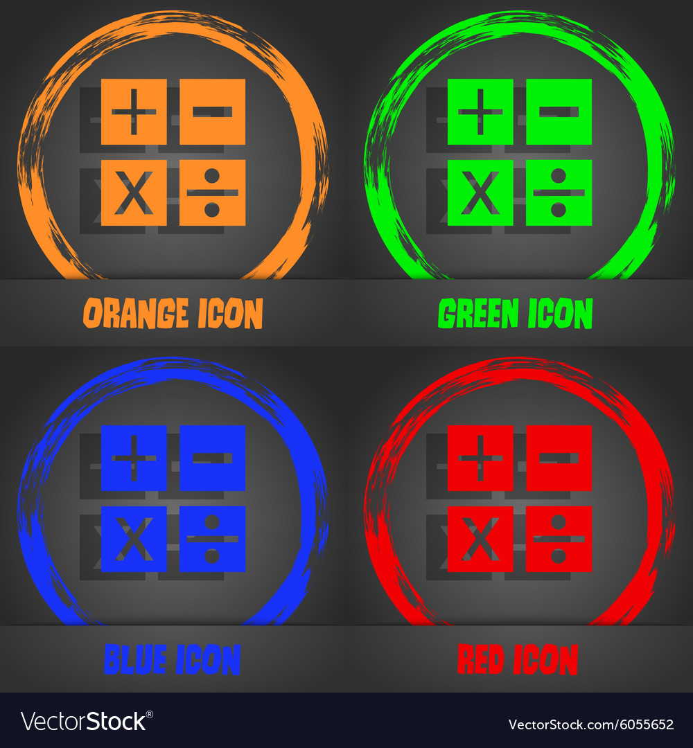 Multiplication division plus minus icon math