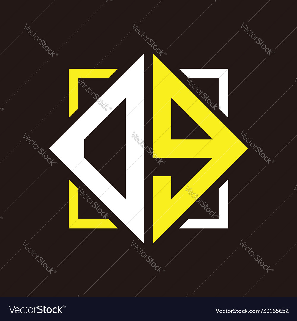 O g initials quadrangle monogram with square