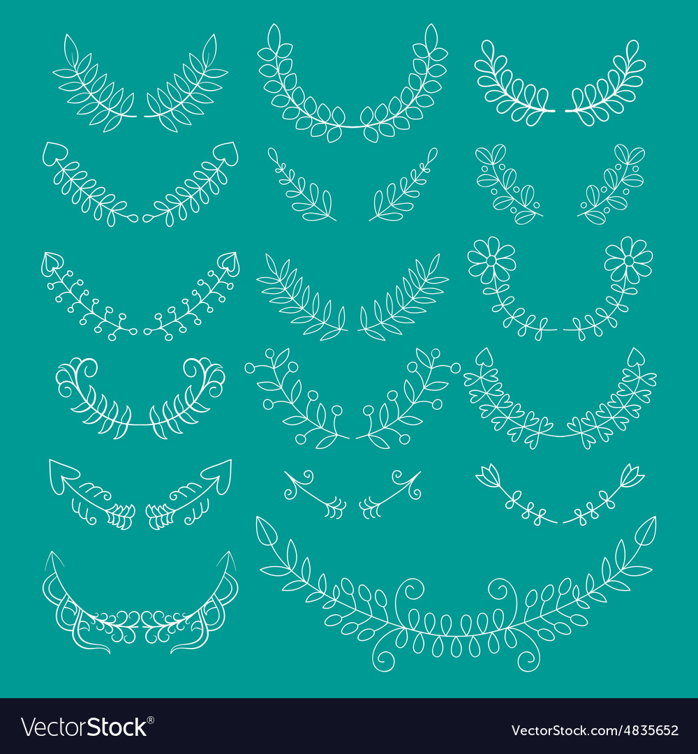 Set of ribbons and design elements