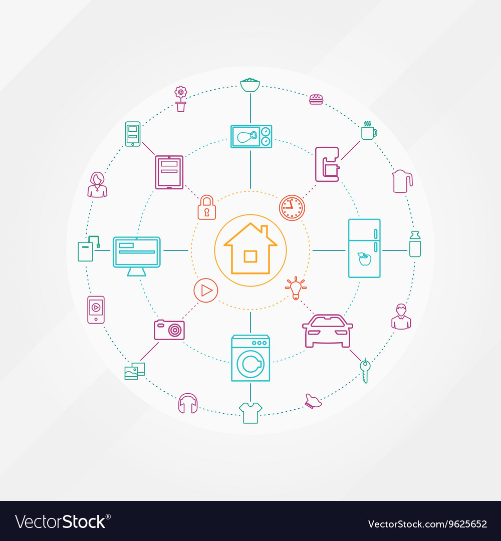 Smart home and internet of things concept Vector Image