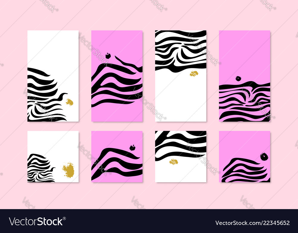 Template with zebra stripes pattern