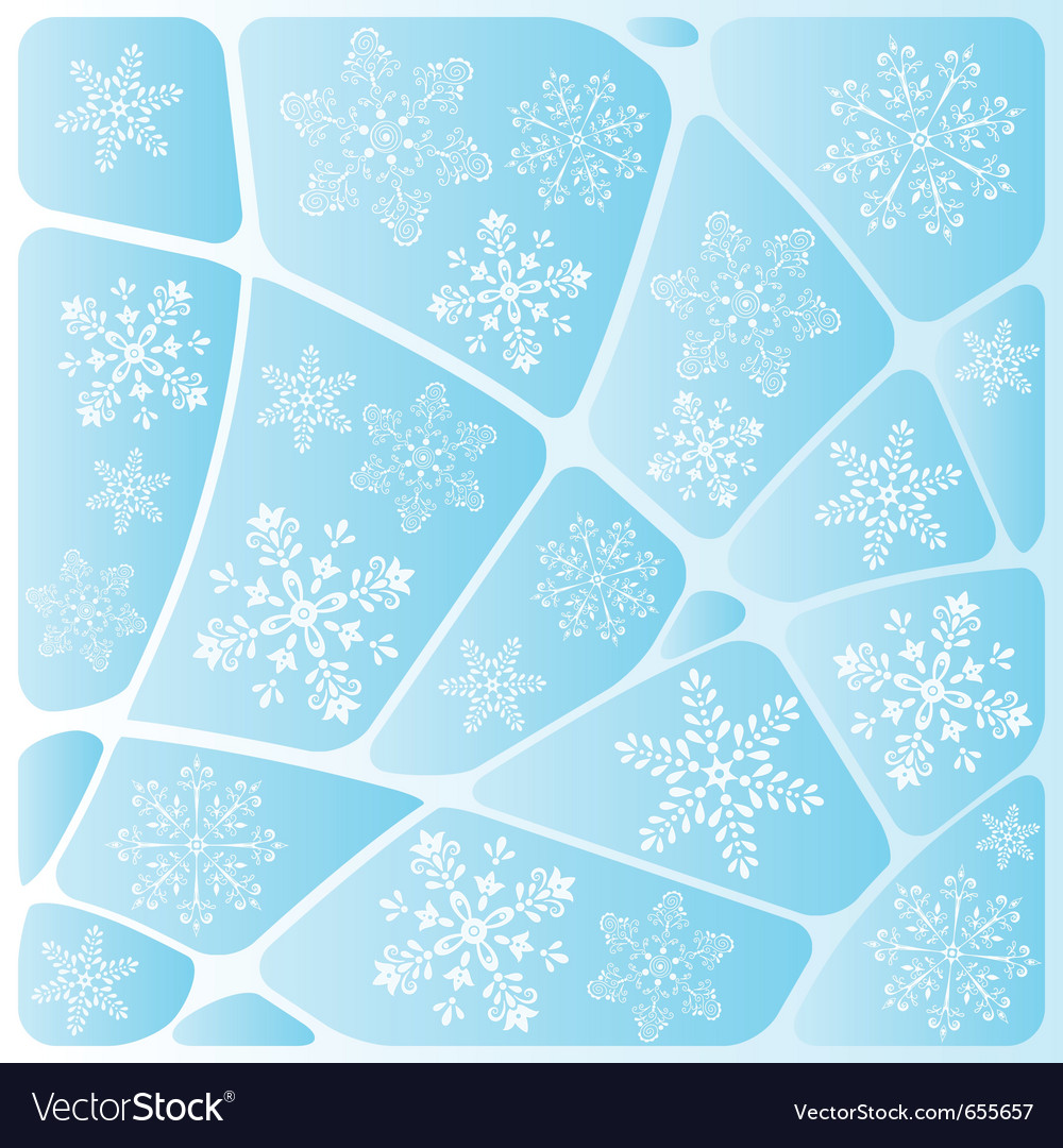 Background mosaic with snowflakes
