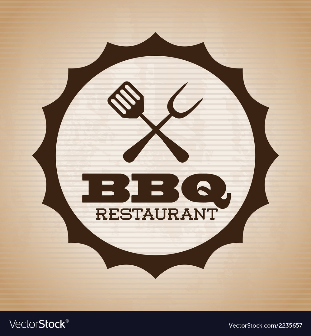 Bbq design over pattern background