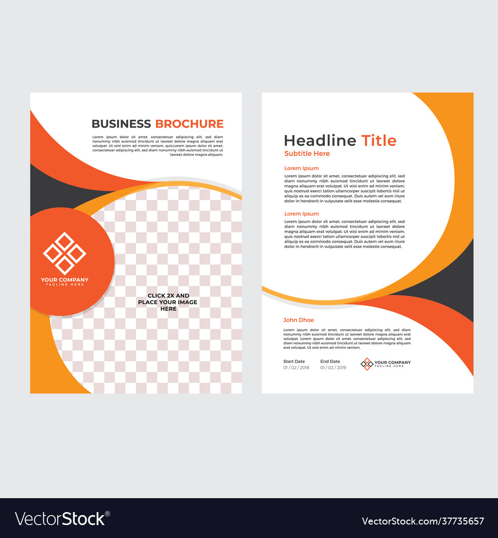 Business brochure paper and flyer layout template