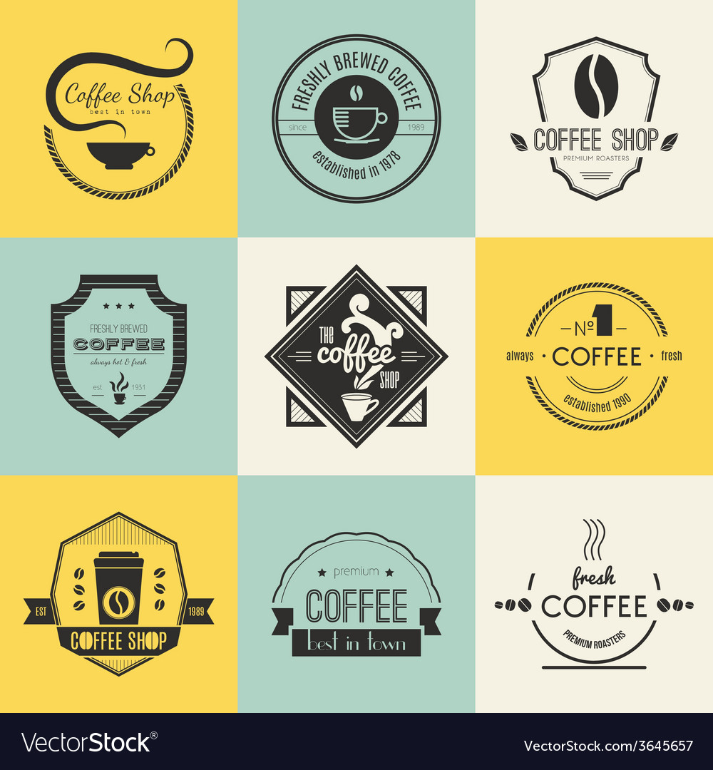 Coffee Shop Badge & Logo Collection