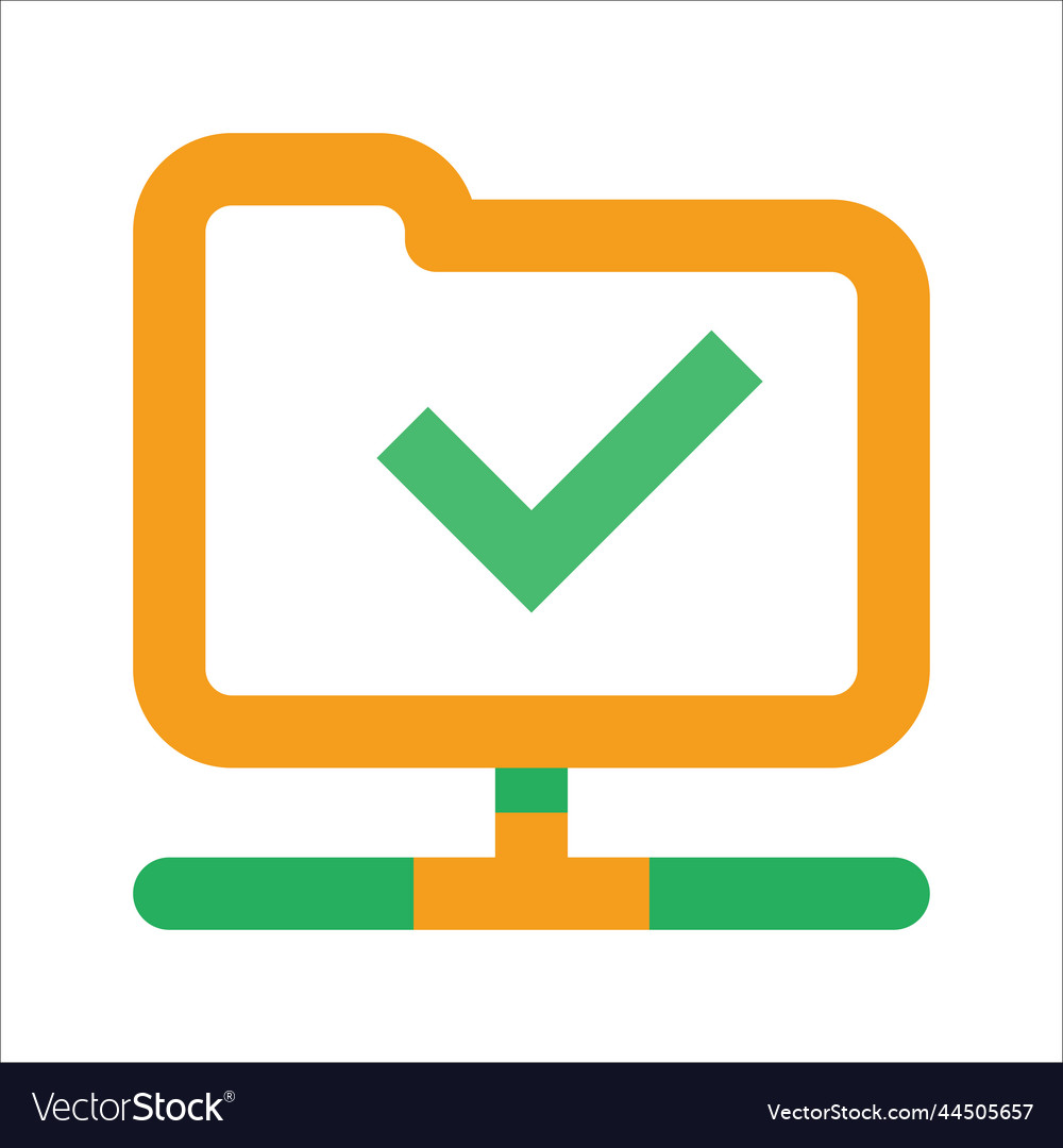 Concept icon for being able to add network folder vector image Concept icon for being able to add network folder