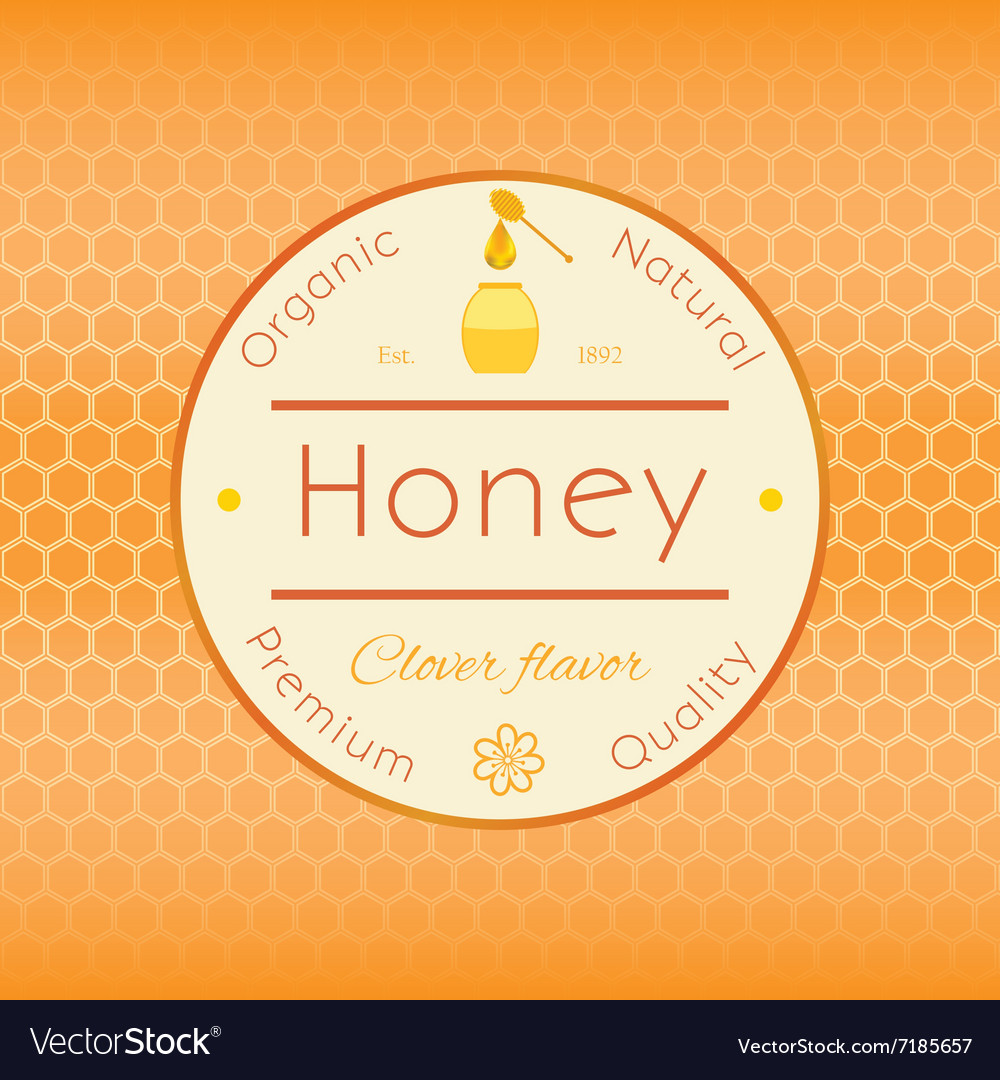 Honey Label Template für Logo-Produkte