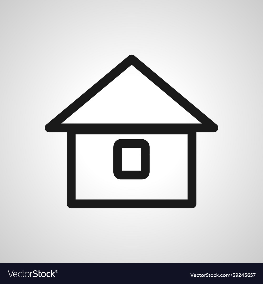 House simple line icon home isolated