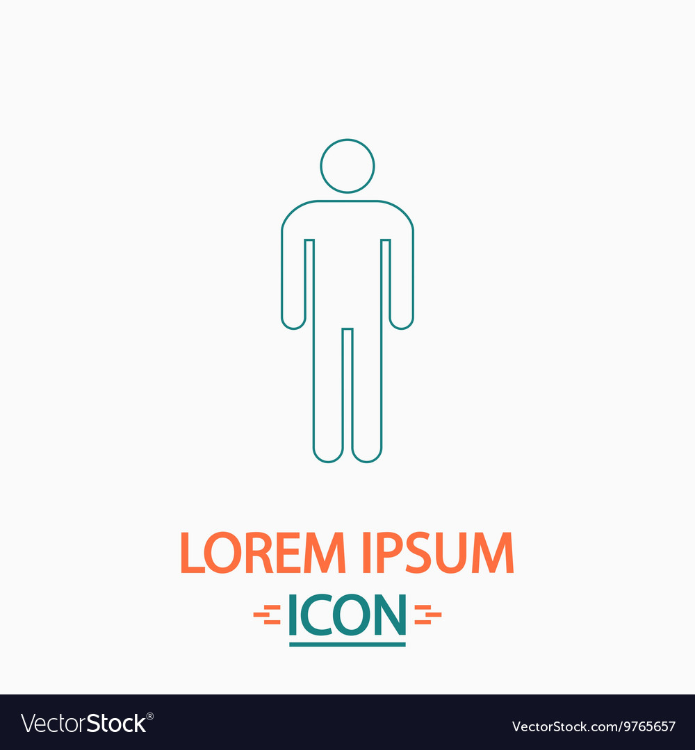 Man computer symbol