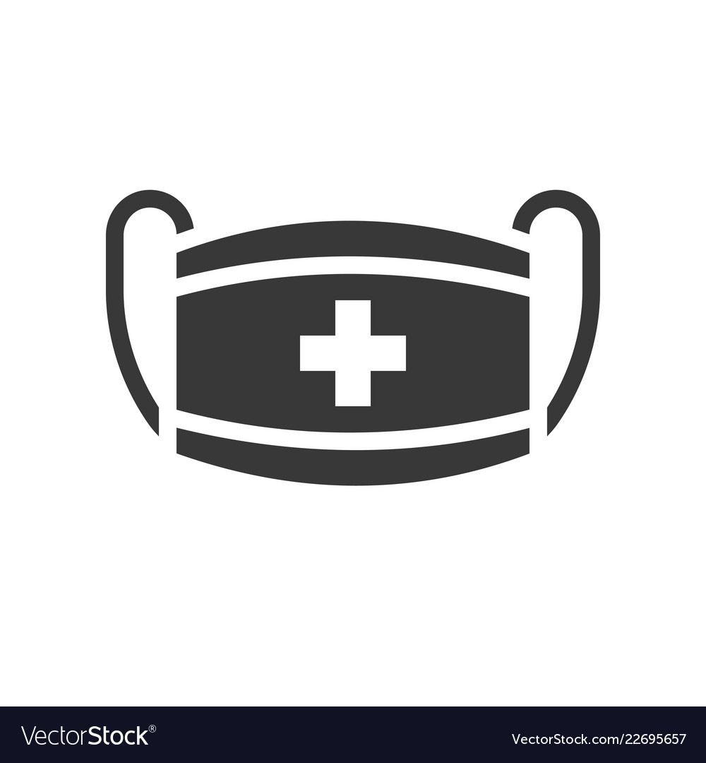 Mask healthcare and medical related solid icon