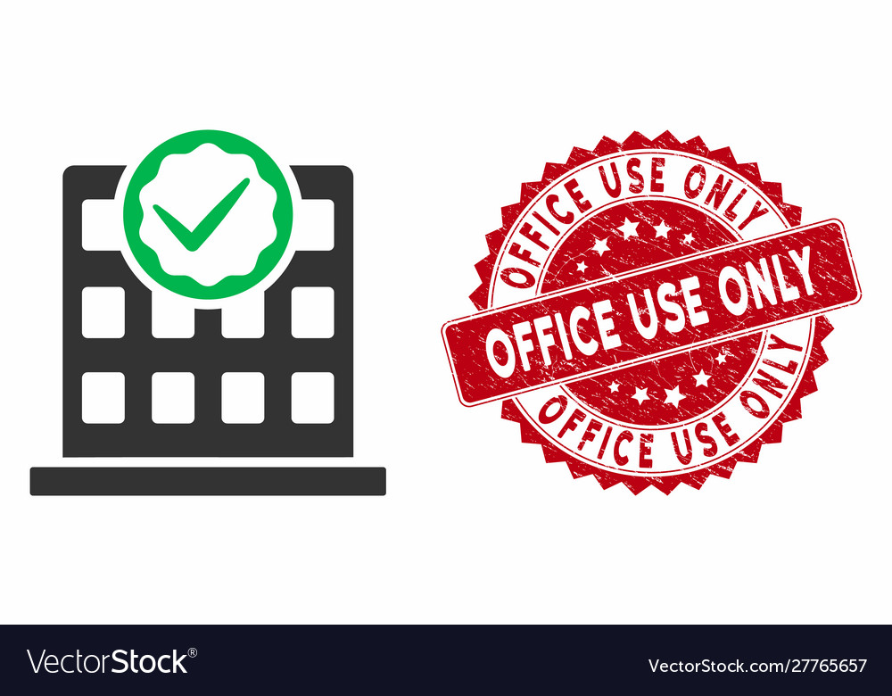 Office use only icon with scratched vector image Office use only icon with scratched