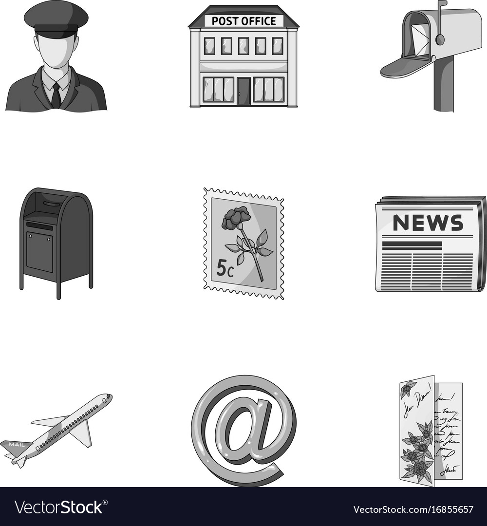 Postman envelope mail box and other attributes