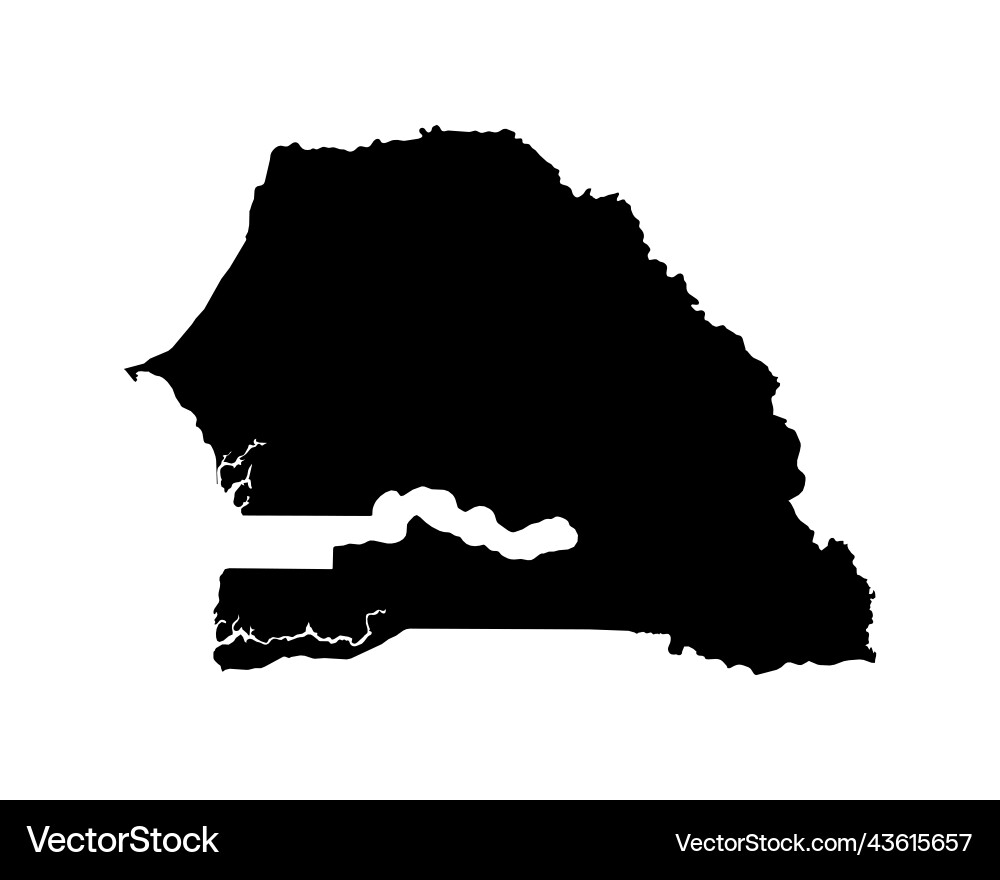 Senegal Map Royalty Free Vector Image Vectorstock