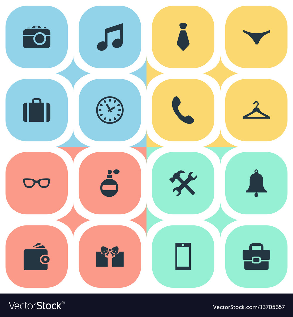 Set of simple icons element