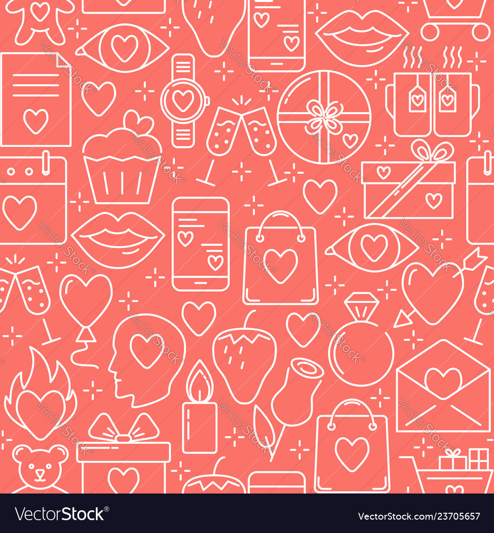 Valentines day romantic seamless pattern