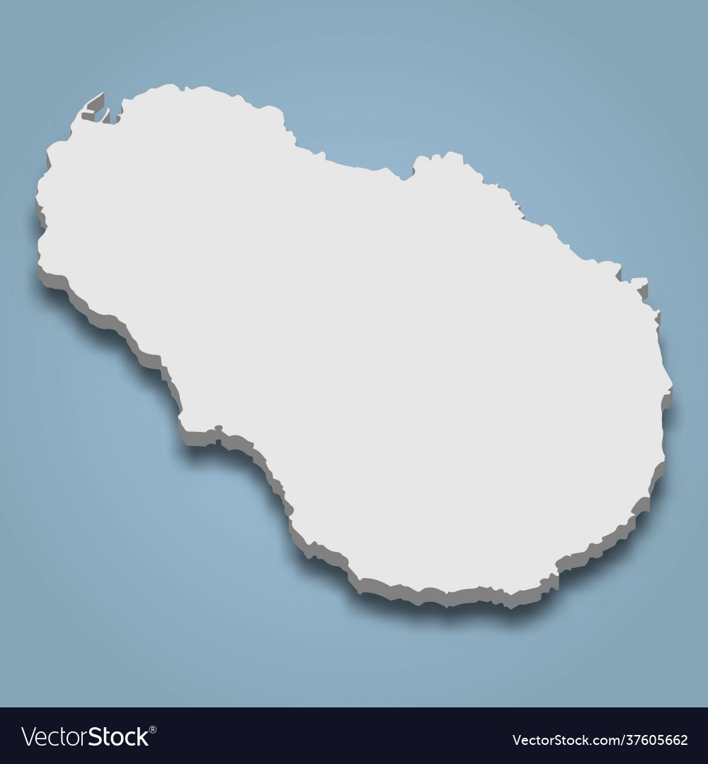 3d Isometric Map Pantelleria Is An Island In Vector Image