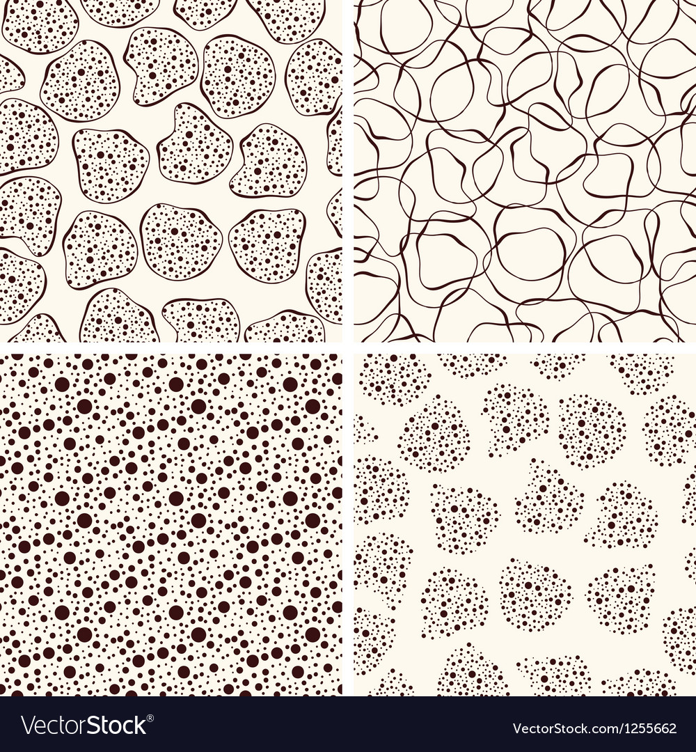 4 seamless funky patterns Royalty Free Vector Image