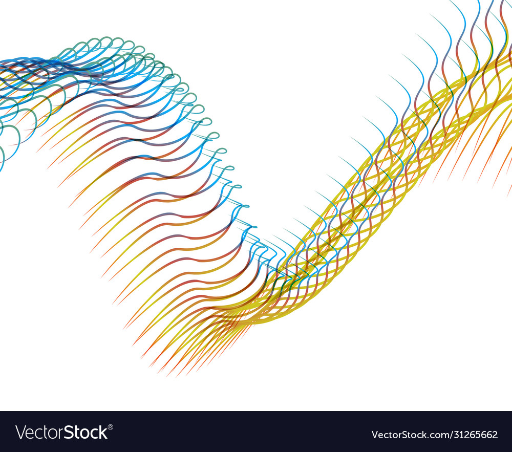 Abstract background blend wave line design vector image Abstract background blend wave line design