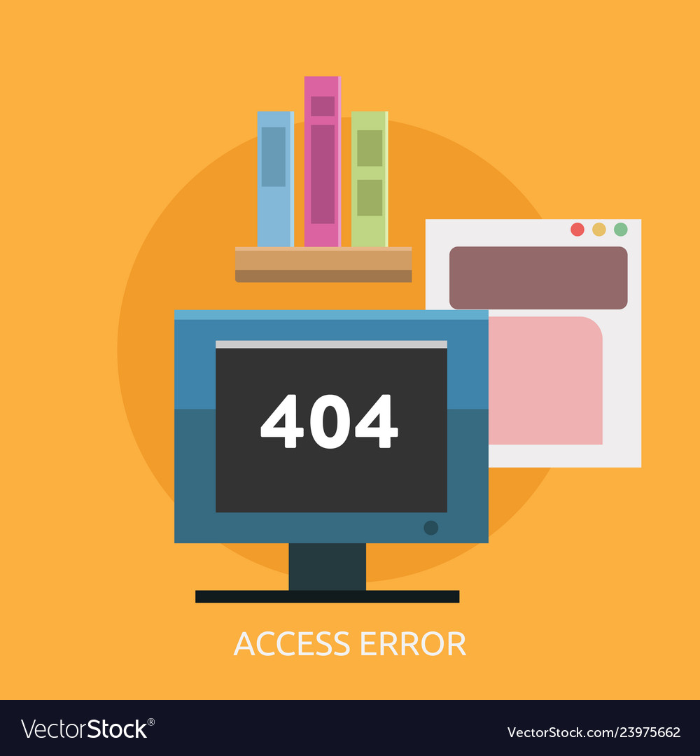 Access error conceptual design vector image Access error conceptual design