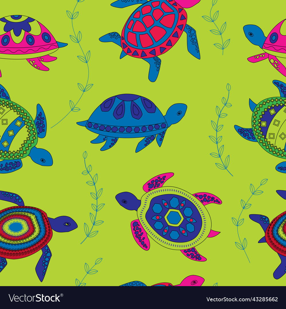 Background with turtles