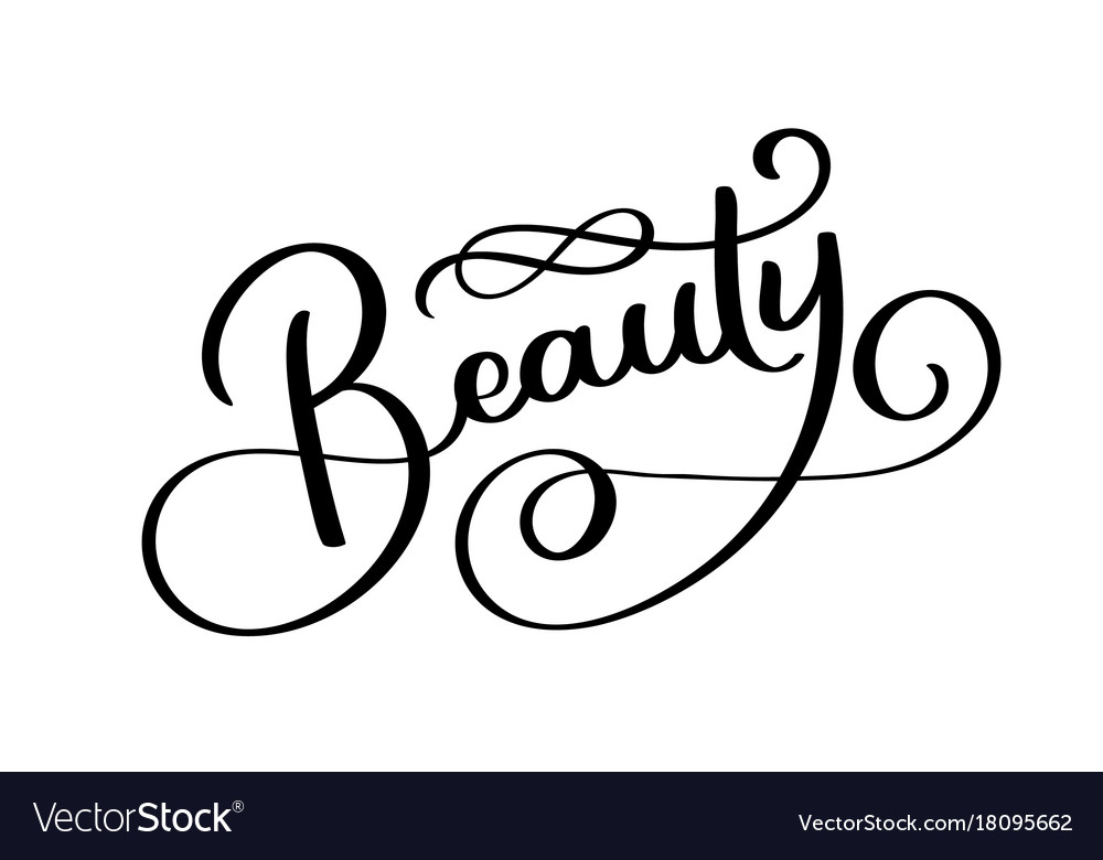 Beauty typography square poster lettering