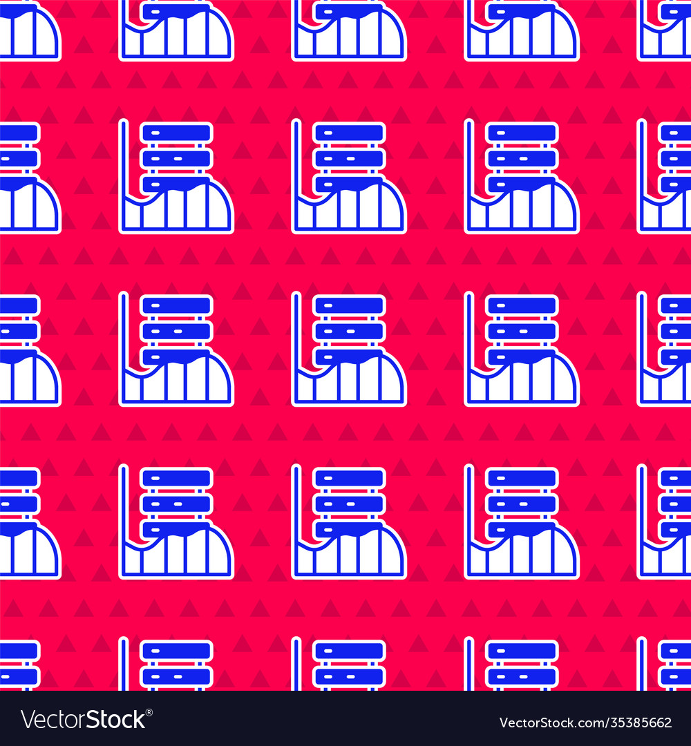 Blue server data web hosting icon isolated