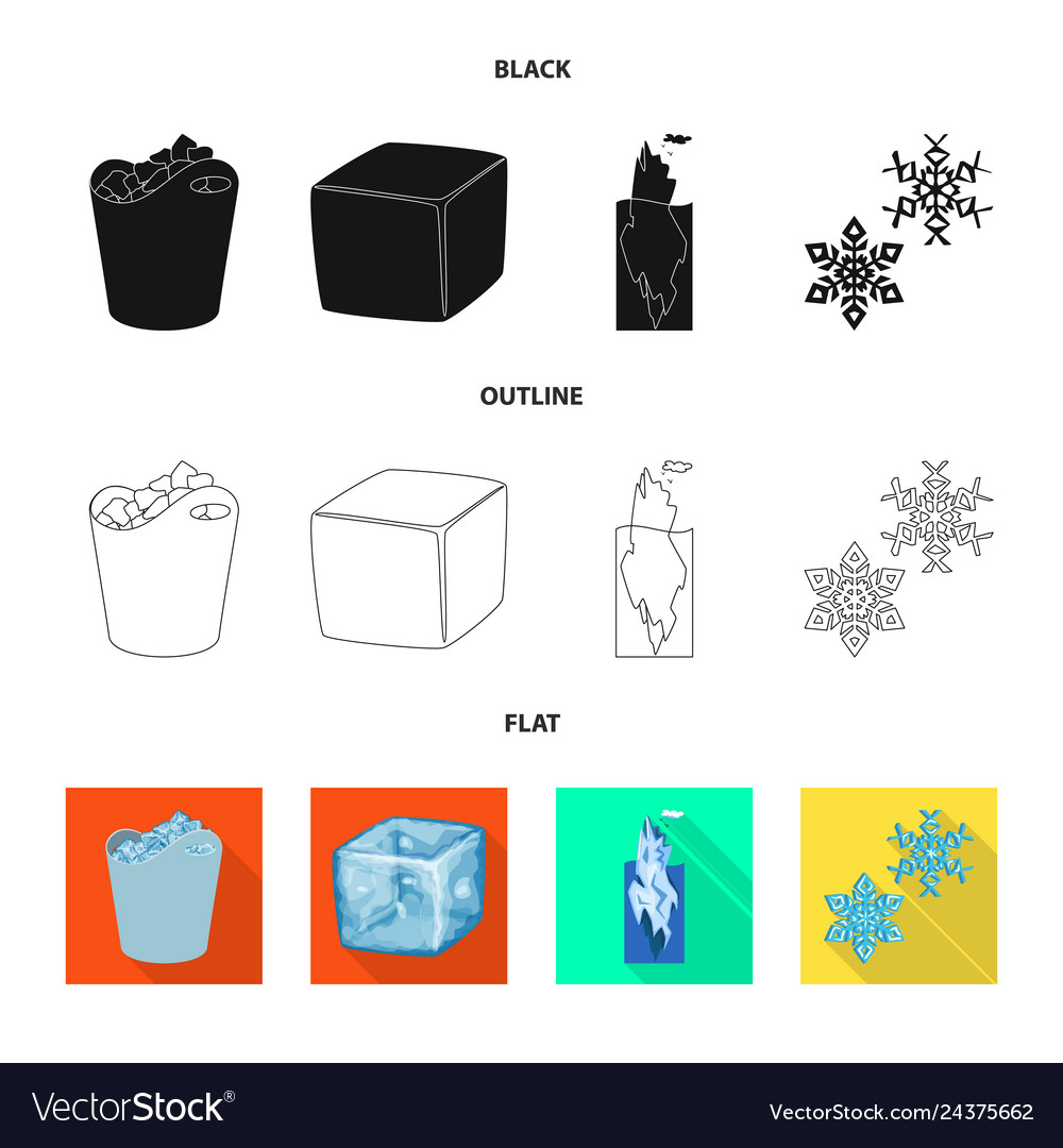 Design of texture and frozen icon set