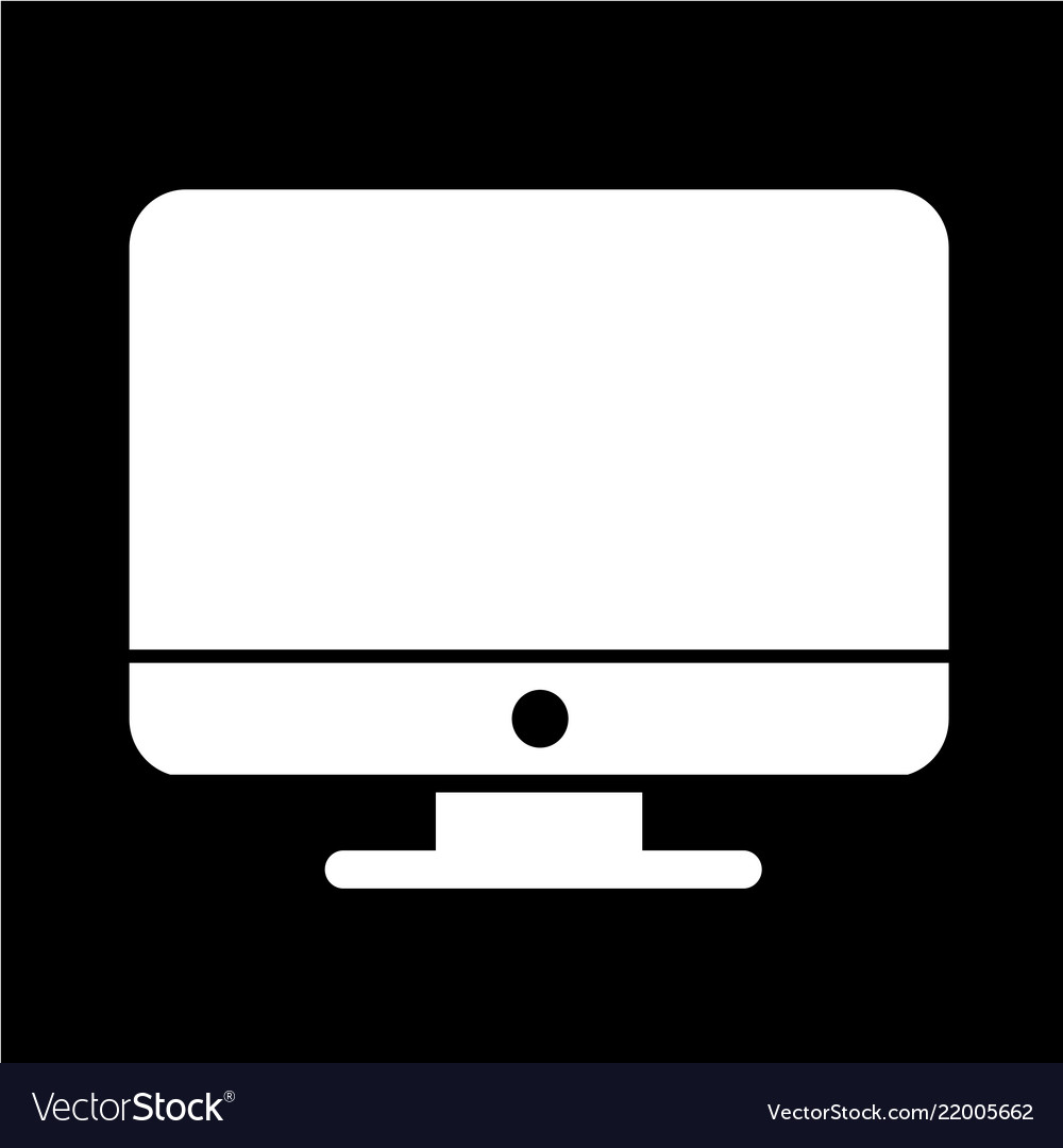 Desktop computer icon Vector Image Desktop computer icon