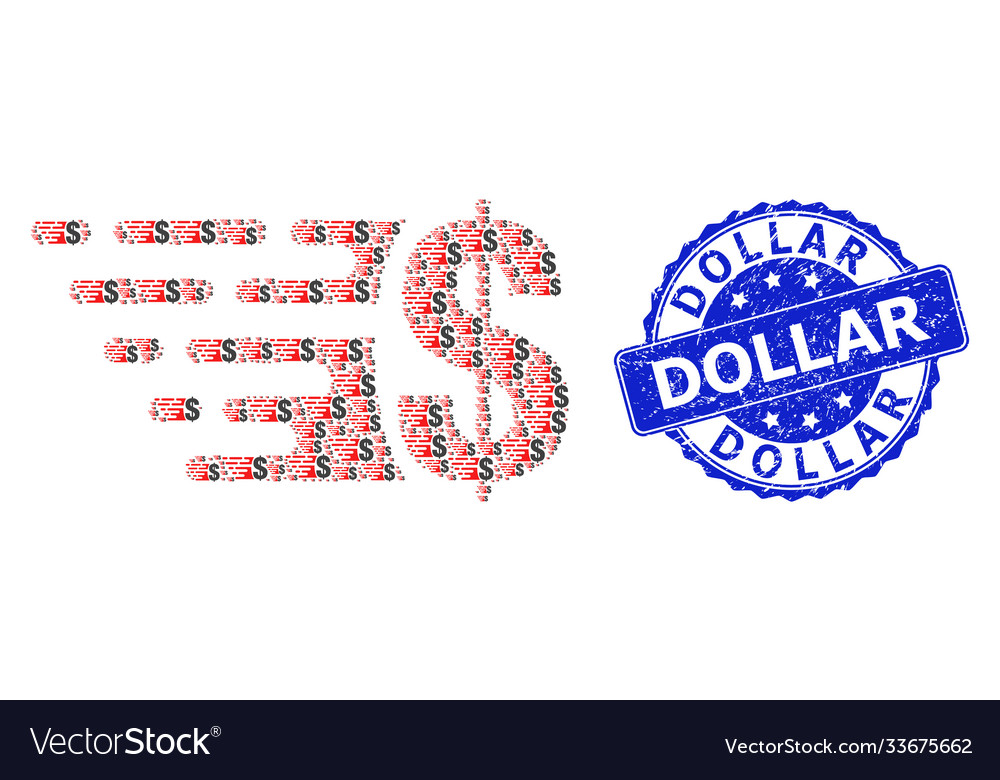 Distress dollar round stamp and recursive